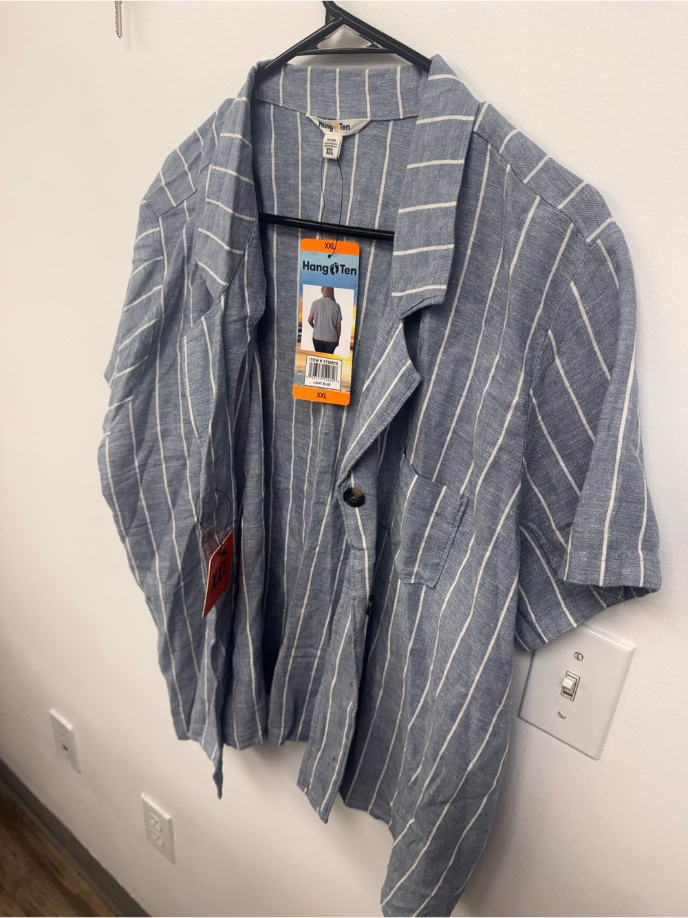 Hang Blue Striped Button Shirt